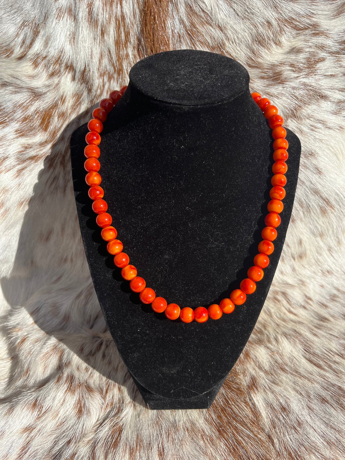 8mm Orange Bead