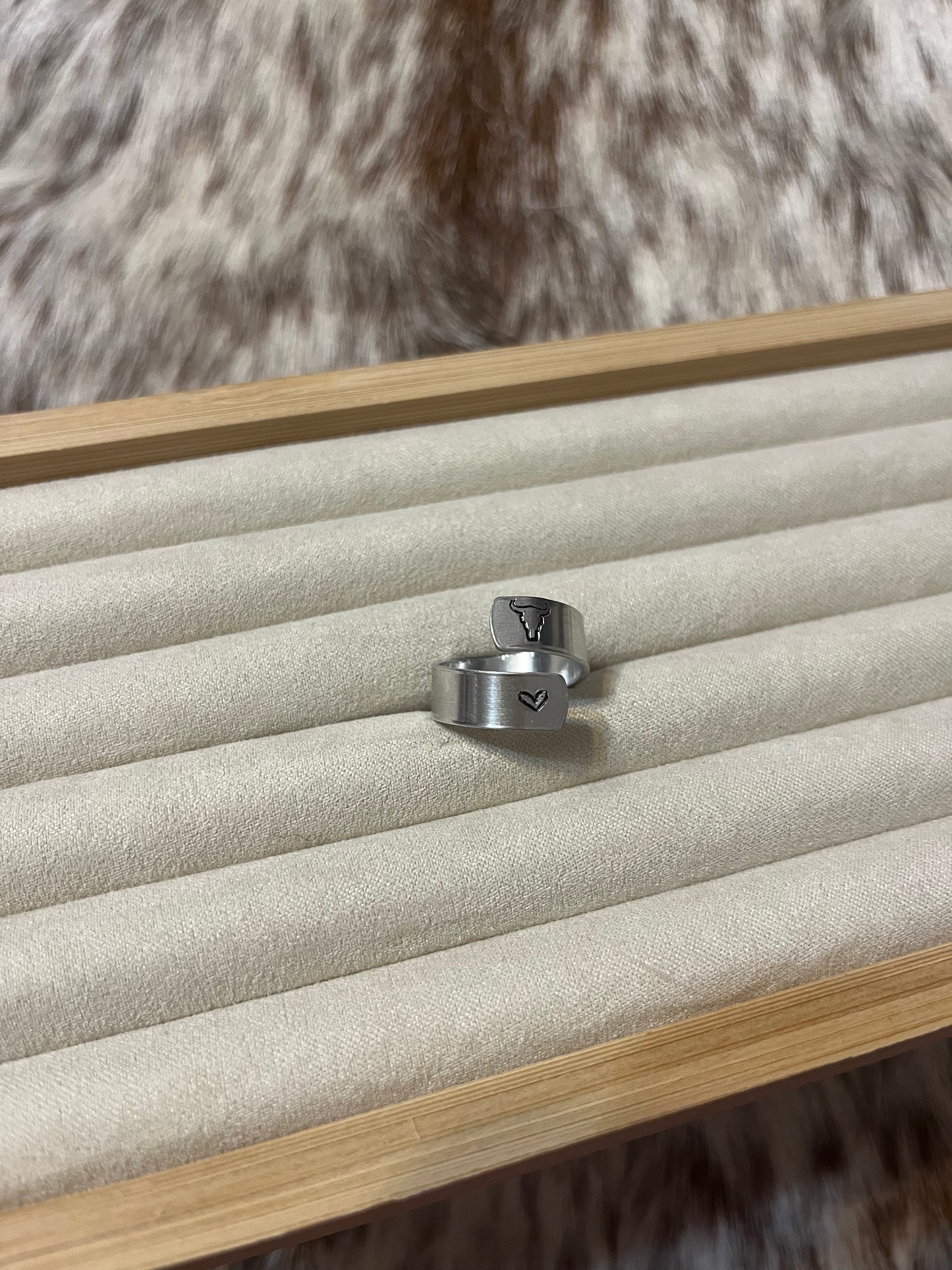 COW AND HEART Wrapped Ring